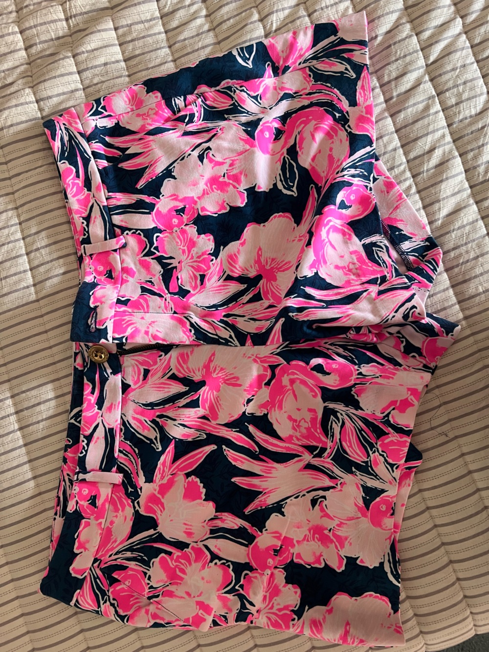 Lilly Pulitzer Navy, Hot Pink & White Floral Women's Shorts